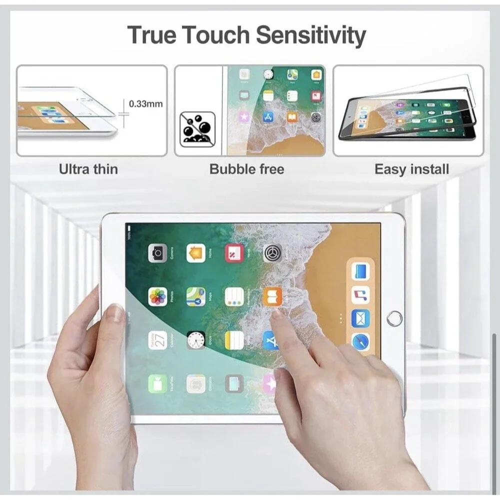 ProCase 2 Pack Tempered Glass Screen Protector for iPad 6th/ 5th 9.7